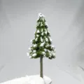 Miniature snow pine tree model for architectural sand table DIY micro landscape decoration. - Tree No. 08, 7cm Height