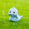 Cute blue dinosaur figurine miniature landscape micro ornament resin desktop decoration 1pc - No. 12 Blue Waving Dinosaur