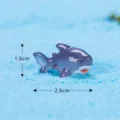 Mini resin shark figurine for fish tank aquarium decoration micro landscape toy 1.6x2.8cm - Shark (No.14)