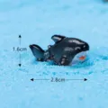 Mini resin killer whale shark figurine, cute aquatic animal micro landscape fish tank ornament. - Shark (No.15)