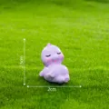 Cute purple cartoon dinosaur figurine mini landscape resin desktop decoration toy 2.5cm - No. 14 Purple Big-Bellied Lying Dinosaur