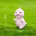 Cute little pink dinosaur figurine miniature landscape DIY desktop ornament size 3.4cm - No. 17 Pink Hugging Dinosaur