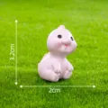 Pink mini dinosaur figurine cute resin desktop ornament micro landscape decoration toy model size - No. 18 Pink Sitting Dinosaur