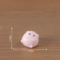 Cute resin pink pig miniature figurine, tiny animal dollhouse micro landscape decor ornament. - Pig Style No. 1 / Set of 3