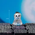 Mini resin ghost figurine Halloween miniature landscape decor transparent spooky skull toy 2.7cm - White Ghost