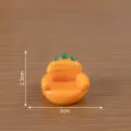 Miniature resin sofa ornament cute dollhouse decoration 2.3x3cm orange miniature - No. 4 Carrot Sofa / Set of 3