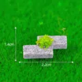 Mini resin brick flower bed ornament for micro landscape, fairy garden, and DIY terrarium. - No. 4 Z-Shaped Brick