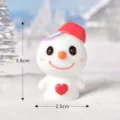 Cute Christmas resin snowman figurine, micro landscape snow scene ornament, 3.6cm size. - No. 1 Smiling Heart