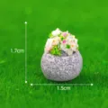 Miniatur Harz Blumentopf Mikro Landschaft Sukkulente Pflanze Ornament Figur 1,5x1,7cm - Nr. 6 Kleine Tischblume
