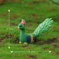 Cute resin peacock figurine micro landscape ornament for cake decoration desktop bonsai decor. - No. 6 Green Wiggling Bottom