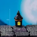 Halloween miniatura in resina castello decorazione micro paesaggio spettrale ornamento - Castello Nero