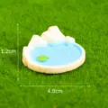Miniature resin pond ornament for moss landscape, DIY garden bonsai decor, 4cm variant. - No. 2