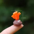 Miniature orange resin coral figurine micro landscape ornament DIY toy 1.8x2.4cm - Spotted Coral (Simple Packaging)