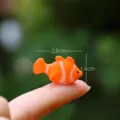 Cute miniature clownfish resin figurine toy dollhouse micro landscape decor 2.5cm - Flat Clownfish (Simple Packaging)