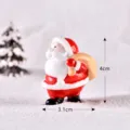 Christmas Santa Claus resin miniature figurine decoration snow scene ornament 4cm - Santa Claus Style 1