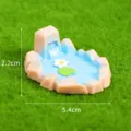 Miniature resin lotus pond ornament for moss micro landscape DIY fairy garden decoration. - Size 4