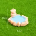Miniatura stagno in resina per micro paesaggio di muschio giardino pianta in vaso 2.5x4cm - n.5