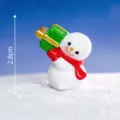 Süße Harz Schneemann Miniatur Figur mit Geschenk für Weihnachtsbaum Dekoration und DIY. - Nr. 5 Schneemann mit Geschenk