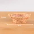 Miniature woven resin basket model, cute desktop succulent plant pot micro landscape decor item. - No. 1 Large Vegetable Basket