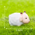 Leuke hars schaap figuur microlandschap ornament klein dier tuindecoratie 2.6cm - Schaap nr. 3