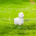 Miniatur weiße Schaf Figur Harz Tier Ornament für Moos Landschaft Garten Dekor 2.8cm - Nr. 6 Alpaka