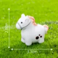 Mini hars wit pony beeldje boerderij dier ornament voor micro landschap bureau decor. - Paard nr. 4