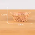 Miniature Resin Woven Basket Micro Landscape Figurine Dollhouse Garden Decor 2.9cm - No. 3 Small Vegetable Basket