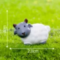 Miniatura Oveja Figura Micro Paisaje Animal Adorno Bonita Resina Jardin Decoracion - Oveja gris n.º 5