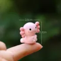 Mini pink axolotl resin figurine, cute miniature animal toy for dollhouse micro landscape decor. - Pink Axolotl (Simple Packaging)