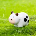 Mini figura de vaca de resina, tierno animal de granja blanco y negro para micropaisaje decorado. - No.7 Vaca