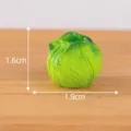 Miniature resin cabbage figurine micro landscape succulent pot desktop decoration 1.9x1.6cm - No. 7 Cabbage