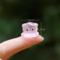 Miniature pink resin cat figurine cute micro landscape tiny toy ornament size 1.8cm - Pink Octopus (Simple Packaging)