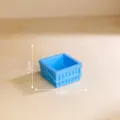 Miniatura cesta de bano pequena de plastico azul para decoracion de munecas - N.º 3 Cesta de baño