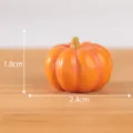 Mini resin pumpkin figurine, 1.8x2.4cm miniature tabletop decor for micro landscape craft. - No. 9 Pumpkin