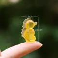 Miniature yellow seahorse resin figurine for cute micro landscape garden decoration ornament - Yellow Small Seahorse (Simple Packaging)