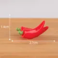 Miniature simulation red chili resin ornament for micro landscape succulent potted plant decor - No. 11 Two Red Chili Peppers