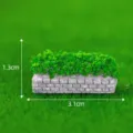 Miniatur Kunststein Mauer Blumenbeet Moos Rasen Feengarten Mikro Landschaft Deko 3.1cm - Lange Ziegelplattform Gras Nr. 13
