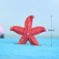 Figurine d'étoile de mer en résine rouge micro paysage pour aquarium et décor 4.4cm - L / Rouge