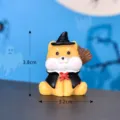 Halloween cute Shiba Inu witch figurine resin micro landscape decoration miniature ornament - Size 9
