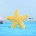Ornement en résine d'étoile de mer jaune pour micro paysage, aquarium et décor de voiture, 4.4cm. - L / Jaune