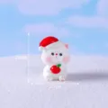Christmas miniature bear figurine resin DIY micro landscape snow scene decoration props - No. 1 Bear Holding Apple