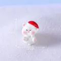Cute miniature Christmas bear figurine resin ornament DIY snow scene decoration 3.1cm - No. 2 Lying Bear