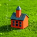Miniature maison resine ornament micro paysage jardin fees DIY decor orange modele - N° 6 - 1 pièce