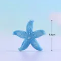 Ornement miniature en résine étoile de mer bleue pour micro paysage et décoration de gâteau. - L / Bleu