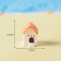 Miniatura Casa Resina Figulina Techo Naranja Playa Micro Paisaje Terrario Decoración - Casa amarilla n.º 3