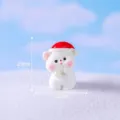 Cute Christmas miniature bear figurine resin snow scene DIY decoration accessory variant - No. 4 Adorable Bear