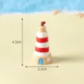Miniatura faro de resina adorno playa micro paisaje DIY decoracion de escritorio. - Faro de isla n.º 4
