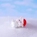 Mini Christmas lying bear figurine micro landscape DIY decoration cute snow scene accessory - No. 8 Lying Bear with Raised Feet