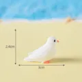Miniature white pigeon figurine for micro landscape fairy garden beach decor DIY crafts. - No. 5 Pigeon Looking Up