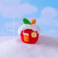 Miniature Christmas apple house ornament resin snow scene DIY micro landscape decor 3cm. - No. 14 Apple House